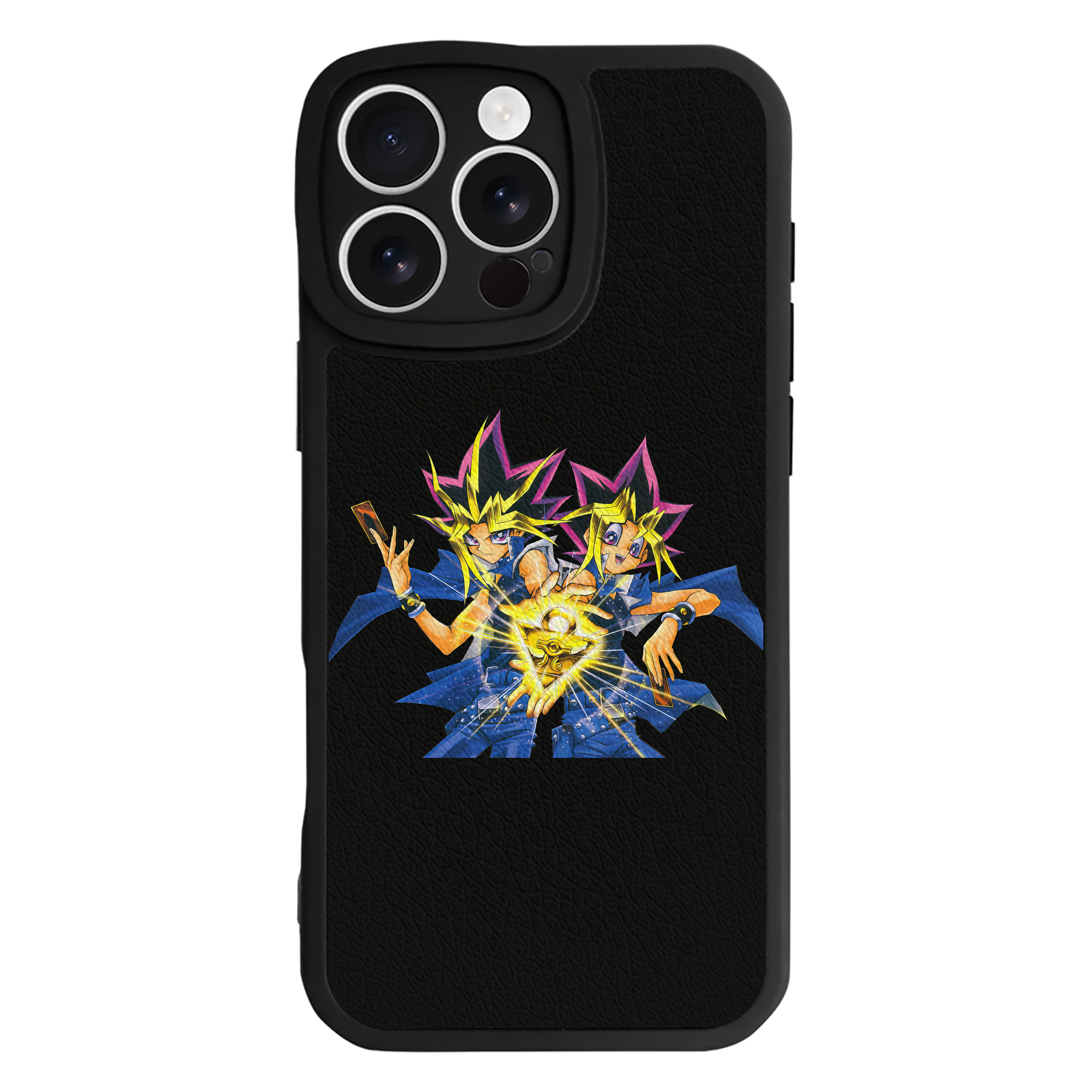 （画像用） 遊☆戯☆王 Yu-Gi-Oh! 【iPhone 16シリーズ対応】シリコンスマホケース（レザー調） 材質：シリコン